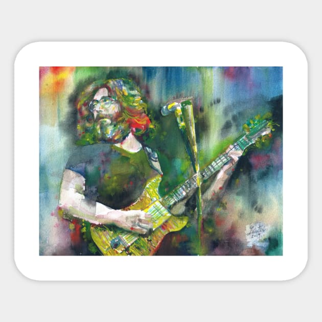 JERRY GARCIA watercolor portrait .6 Sticker by lautir